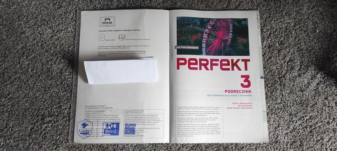 Podręcznik Ćwiczenia Perfekt 3 Pearson język niemiecki 3 klasa liceum