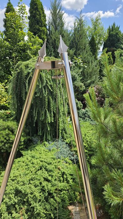 Grill na trojnogu,ogrodowy,stal nierdzewna,nowy