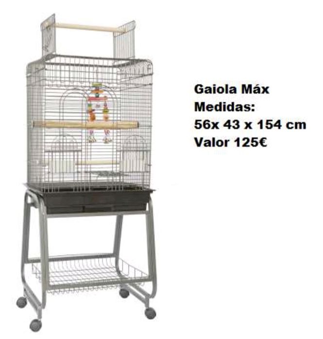 Gaiolas para aves médio e grande porte