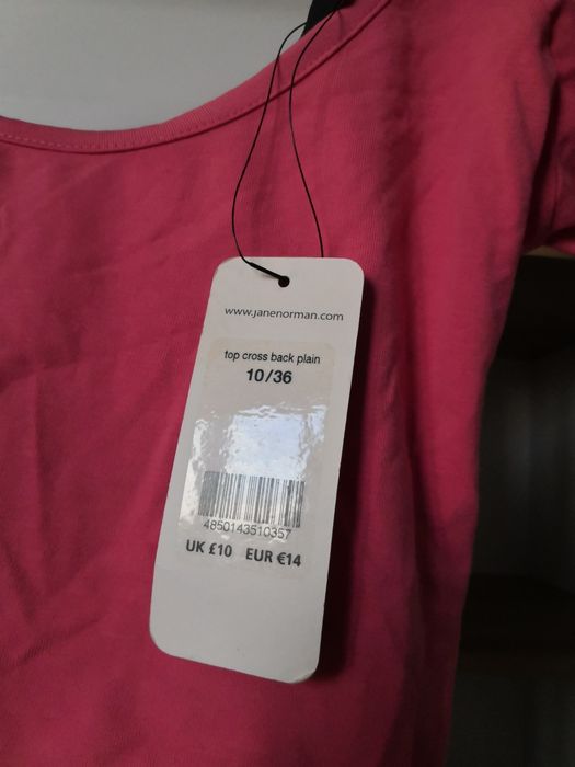 Jane Norman nowy crop top plecy zakładka na zakładkę krzyż s 8 36.