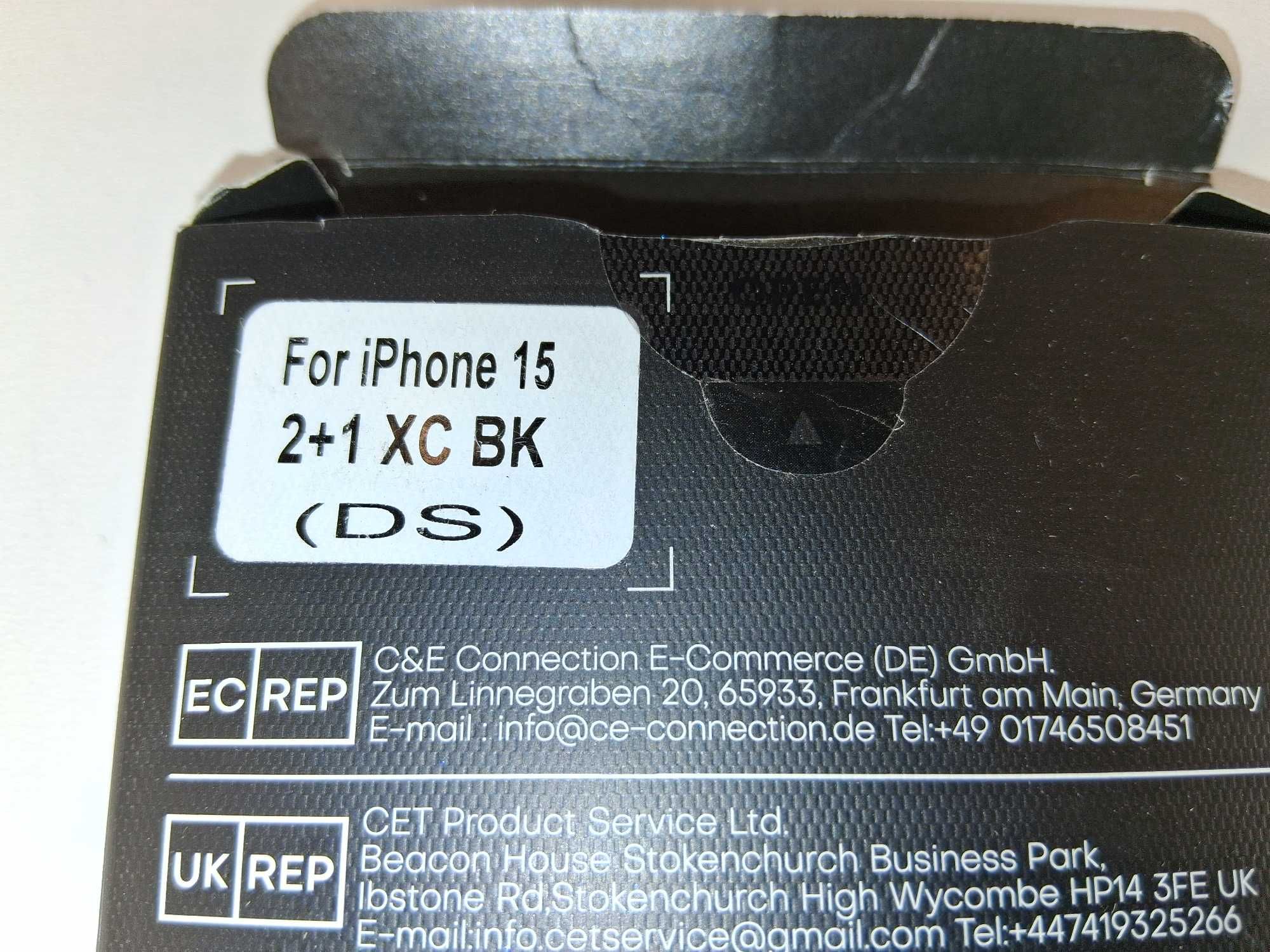Y041 Etui Tocol do iPhone 15 z Ochroną Ekranu i Aparatu