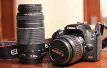 Máquina fotográfica CANON 1000D com 2 objetivas