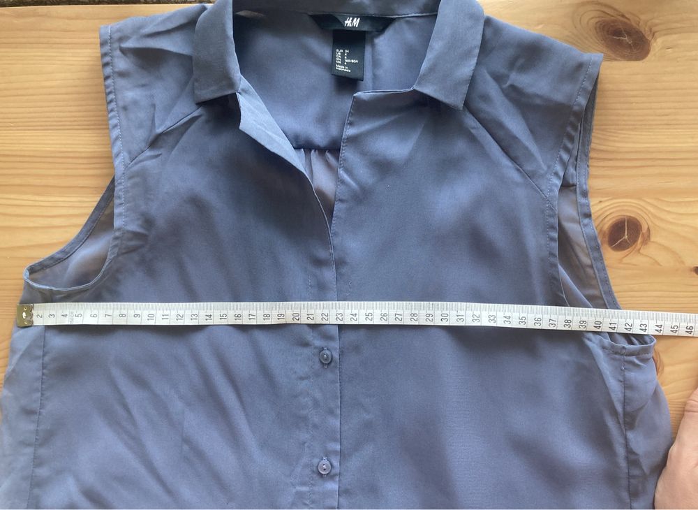 Prześwitujący Niebieski Top H&M