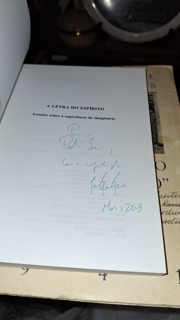 A letra do espírito estudos experiência do imaginário José Fernandes