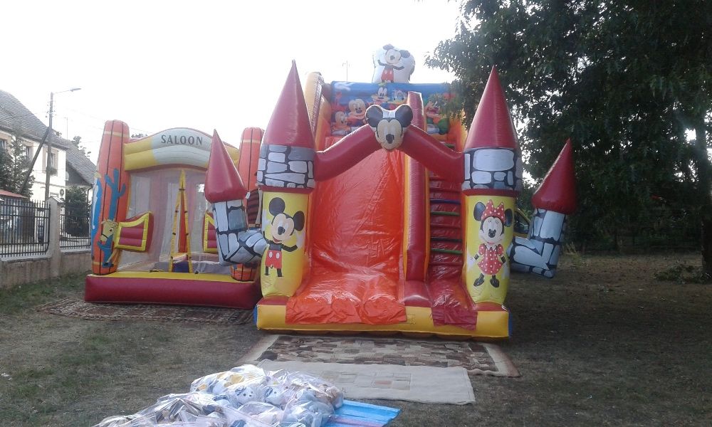 Byk rodeo dmuchance festyny zjeżdżalnia eurobungee wata cukrowa popcor