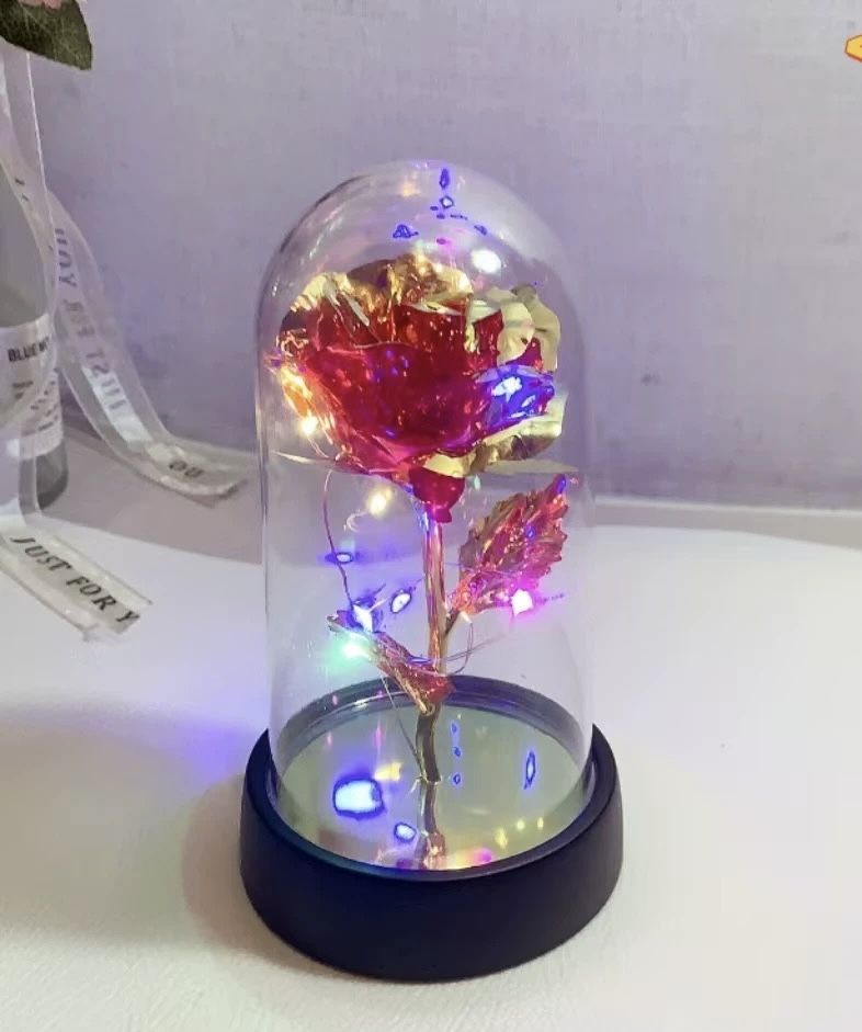 Роза в колбі, троянда, квітка led, нічник, 8 березня
