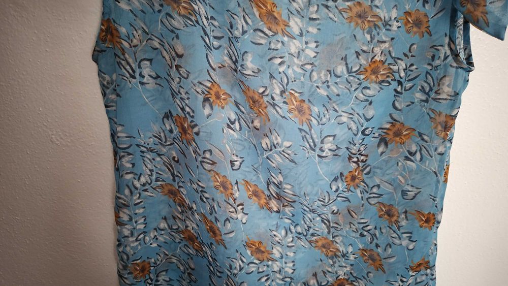 Blusa azul florida - Lanidor