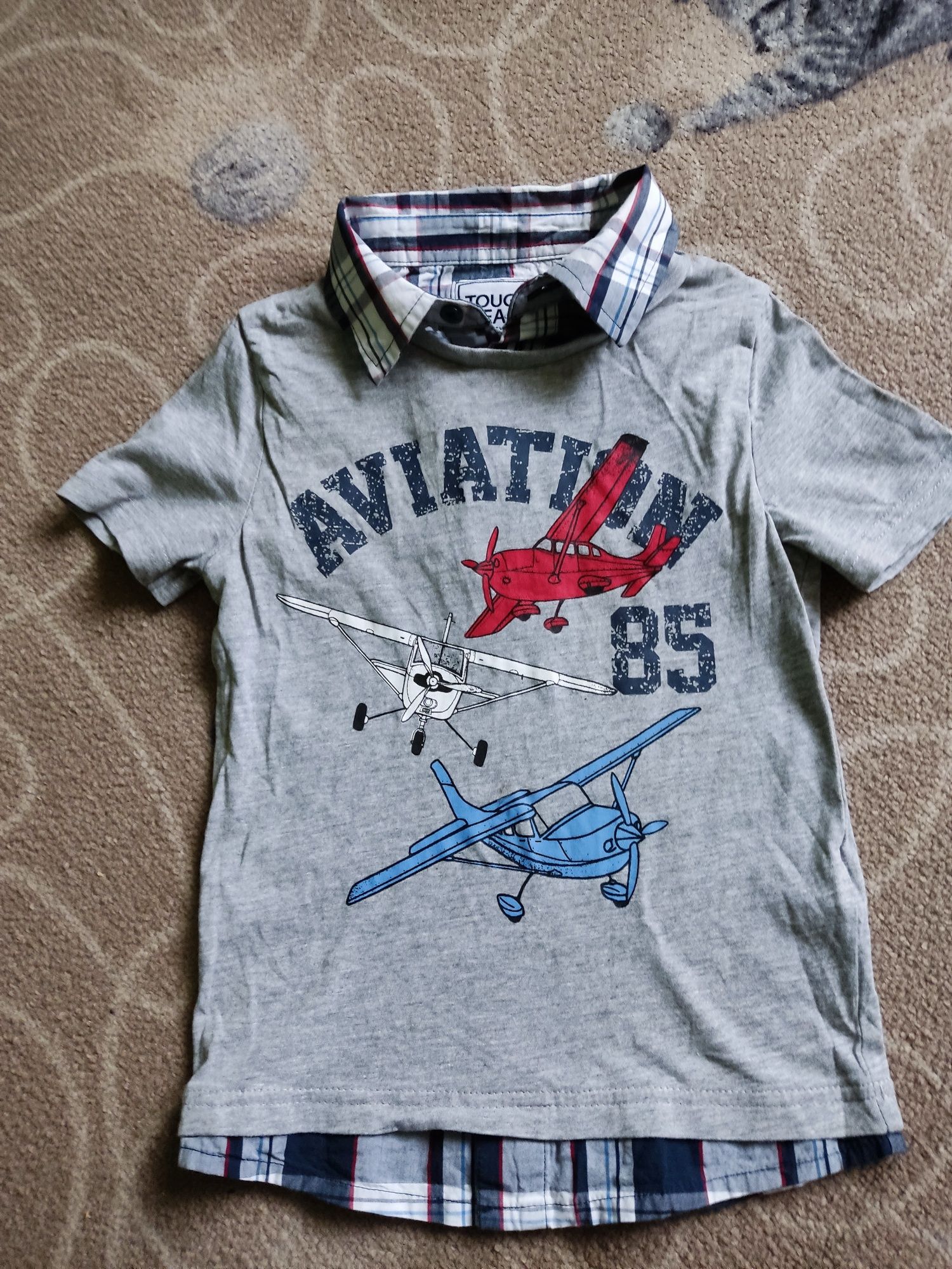 t-shirt samoloty dla chłopca 116 nowy