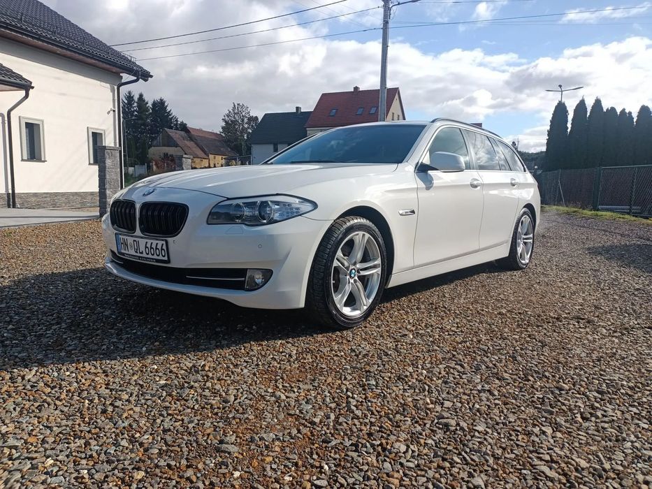 BMW Seria 5 F11 Biała 2.0 d 184 KM Automat PDC Nawigacja