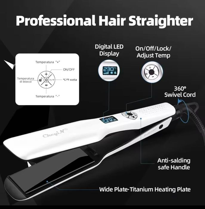 турмалиновый керамический выпрямитель для волос ( утюжок для волос )