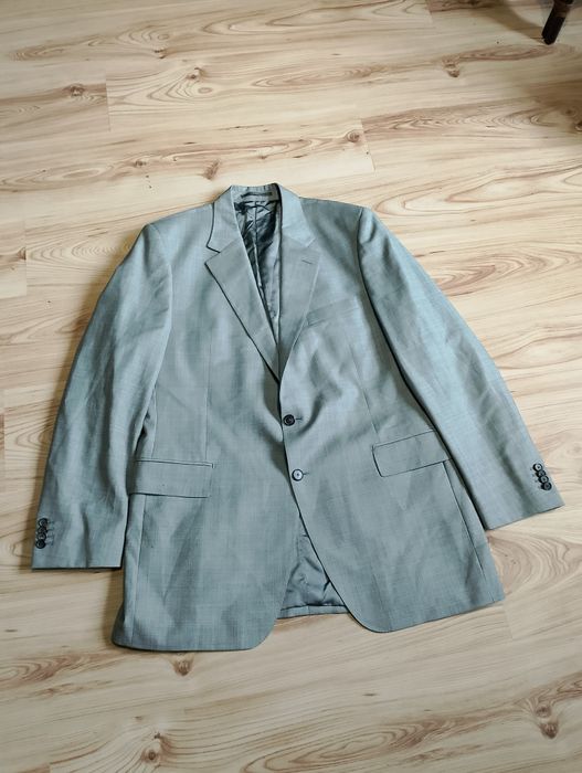 Szara Wełniana Męska Marynarka Gieves & Hawkes Savile Row London