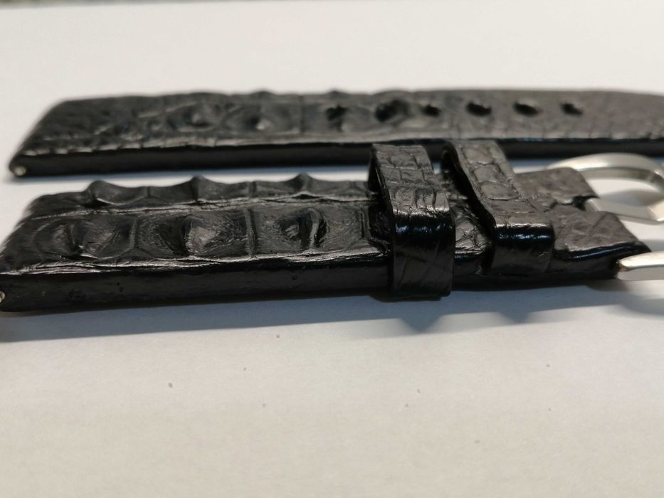 Bracelete pele crocodilo para relógio de pulso 24m 22m 100% novo