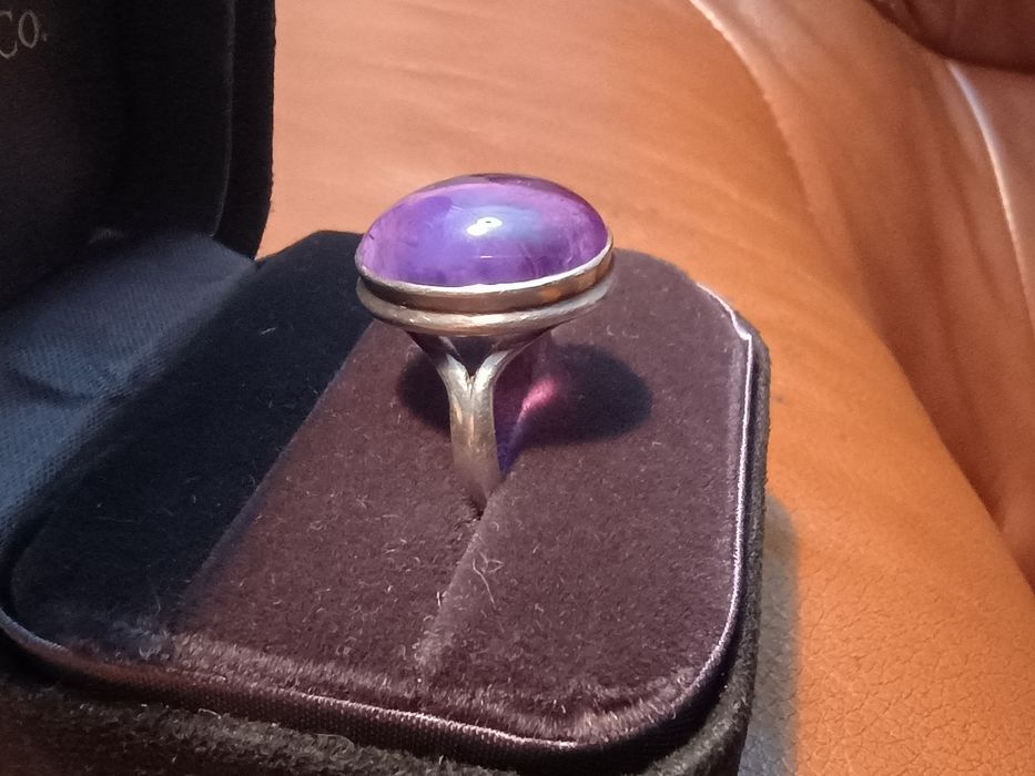 Кольцо серебряное с аметистом
