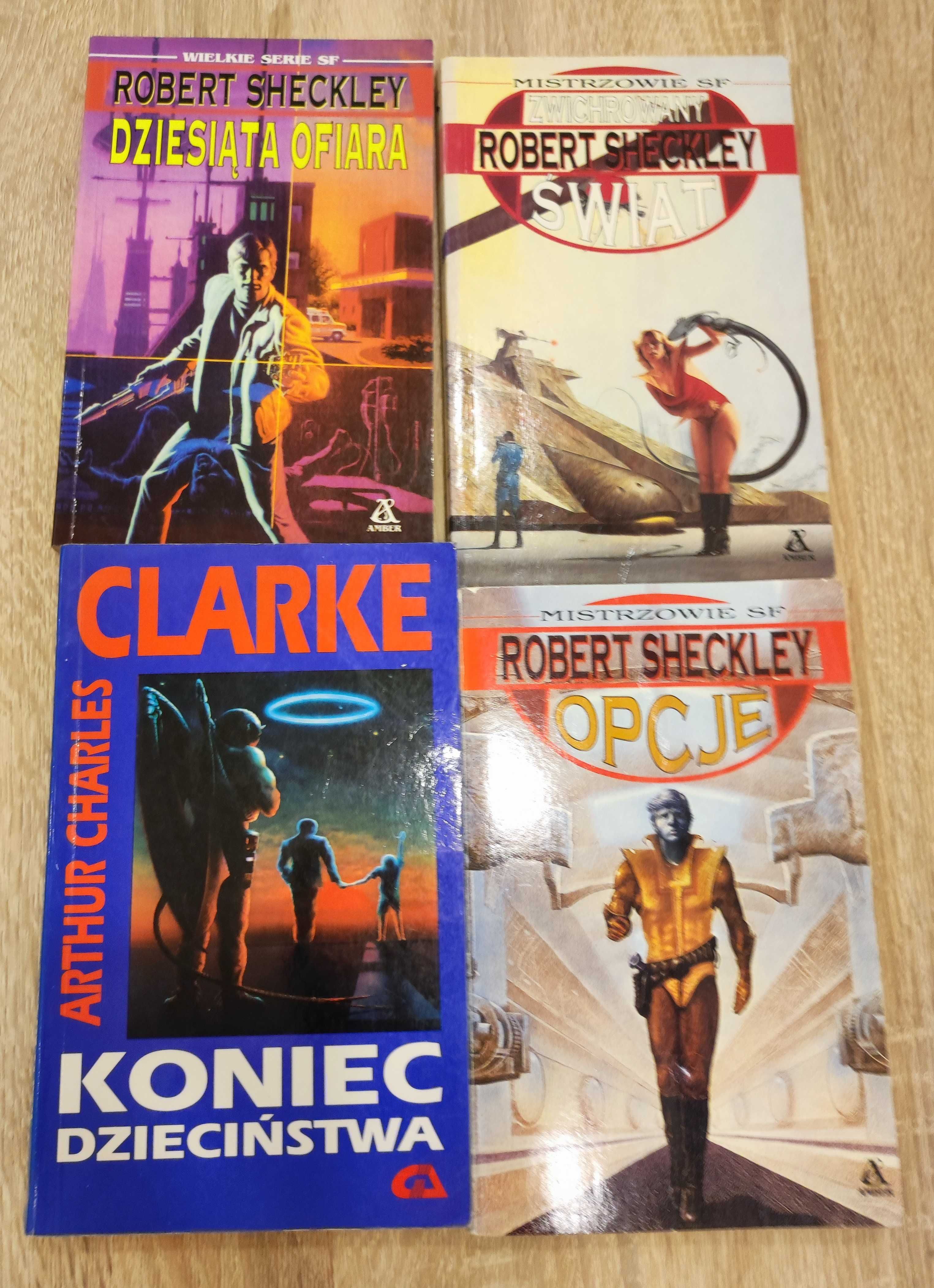 Zestaw książek science fiction- Robert Sheckley, Arthur C. Clarke.