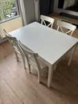 Zestaw Ikea - Stół Ekedalen 120/180x80 + 4 krzesła Ingolf