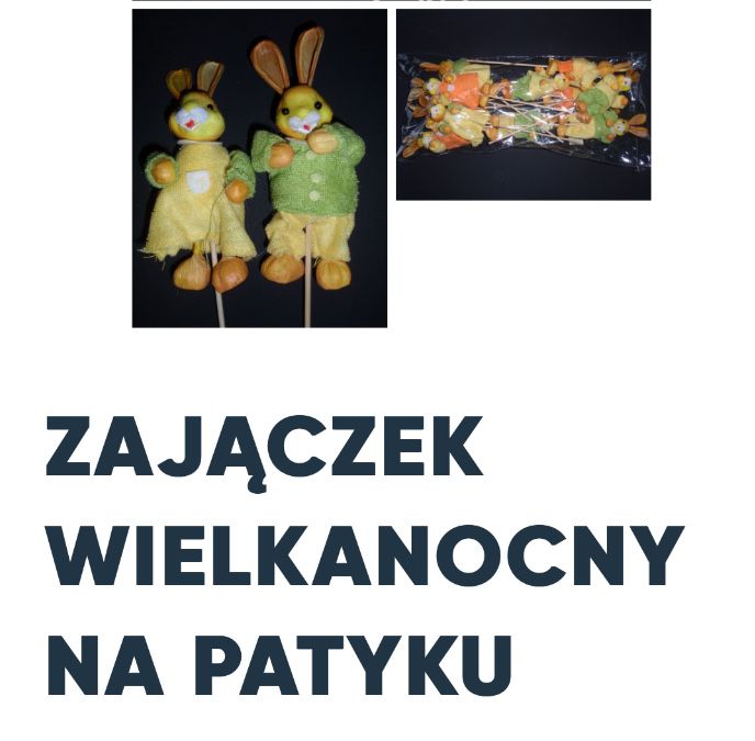 Zajaczek wielkanocny na patyku