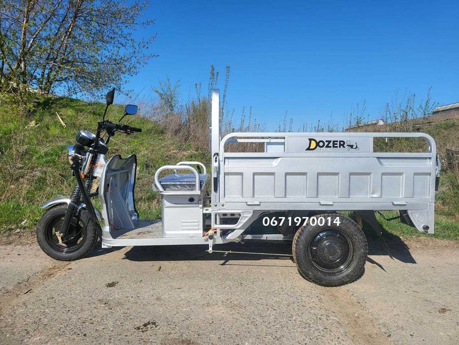 Електро трицикл Dozer Дозер Model3 скутер 1500W Запас ходу 65км Кредит
