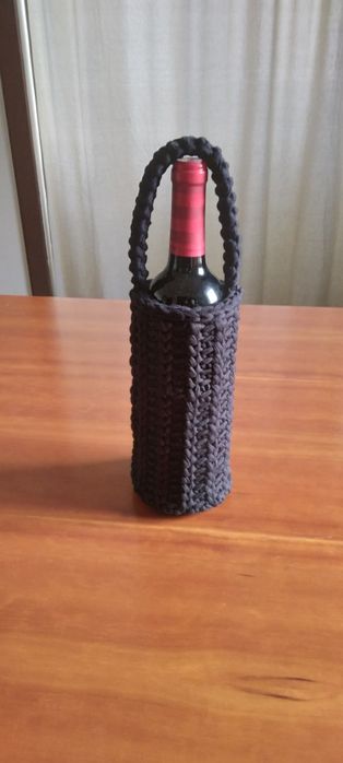 Porta garrafas em crochet