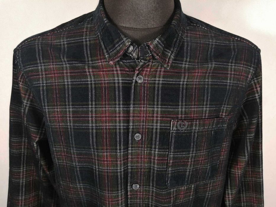 LINCOLN Koszula Męska Sztruksowa L Oryginalna Super Stan Bawełna