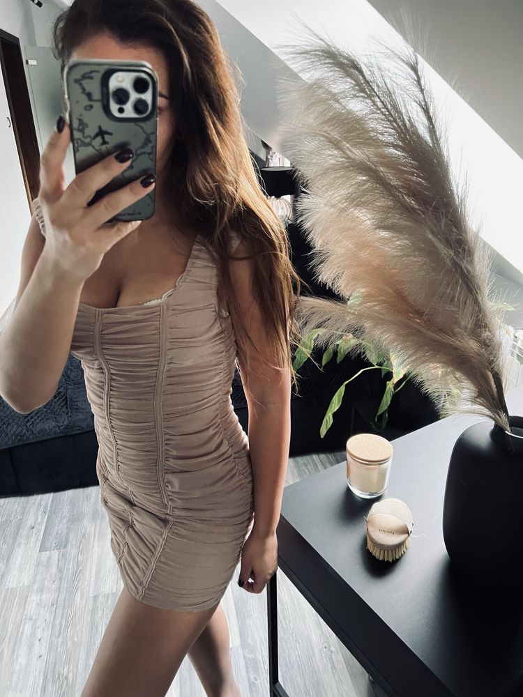 Nowa z metka sukienka puder, Zara, 36