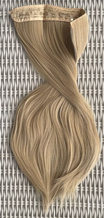 Naturalny blond włosy doczepiane na żyłce 60.