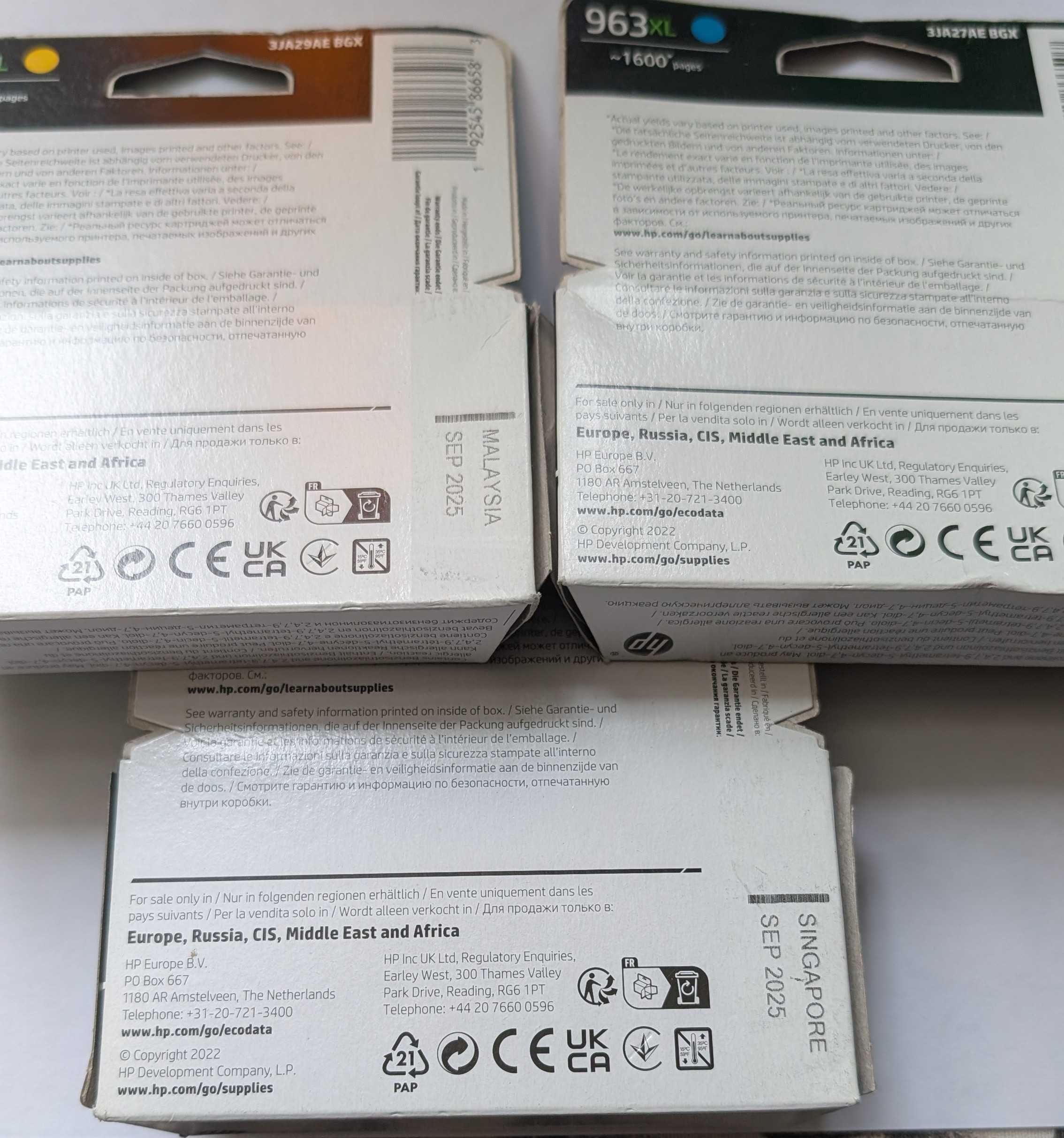 Картридж HP No.963XL Цветные