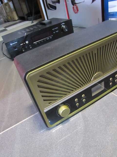 Radio cyfrowe w stylu retro złote BT Auna Glastonbury Go