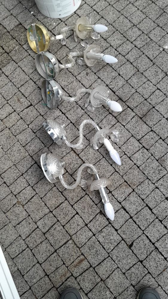Kinkiet pojedynczy przezroczysty krysztalowe dużo sztuk