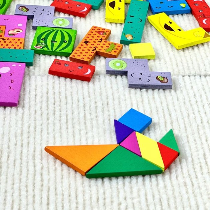 3 w 1 puzzle dla dziecka 22x22cm łamigłówka montessori drewniane zabaw