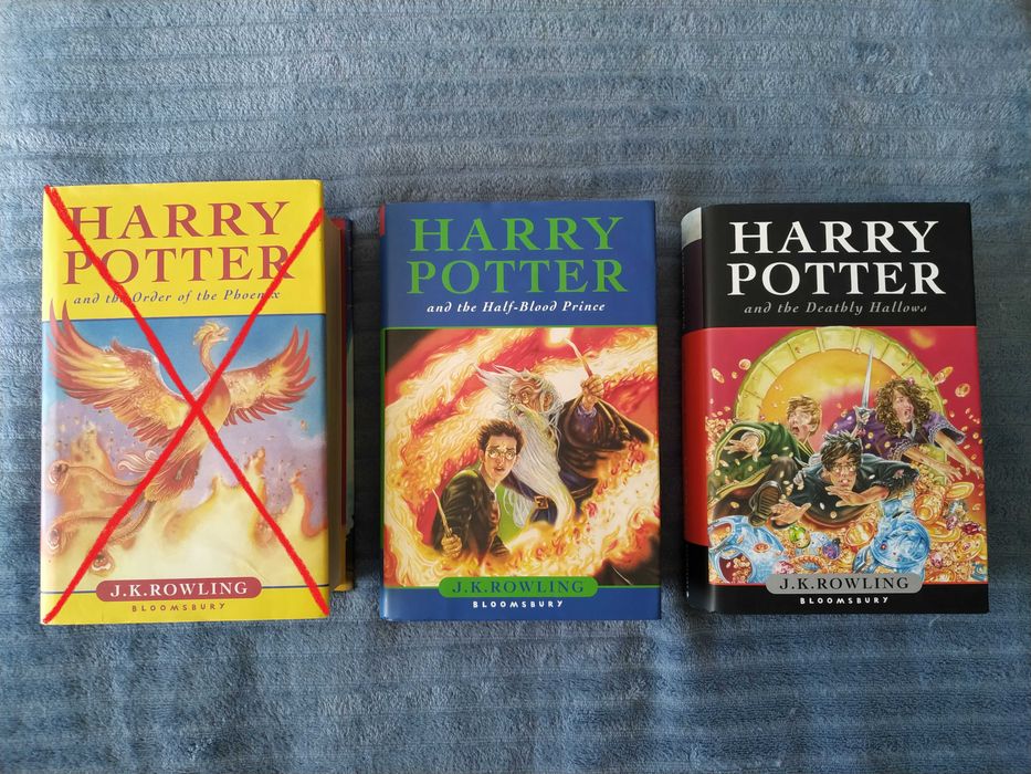 Livros de Harry Potter em óptimo estado (JK Rowling - 1ª edição)