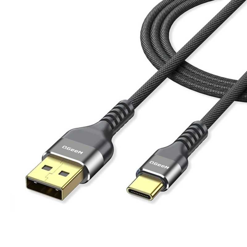 Kabel USB / USB-C SZYBKI Quick Charge 3A Mocny Przewód 1.8m - 3 sztuki