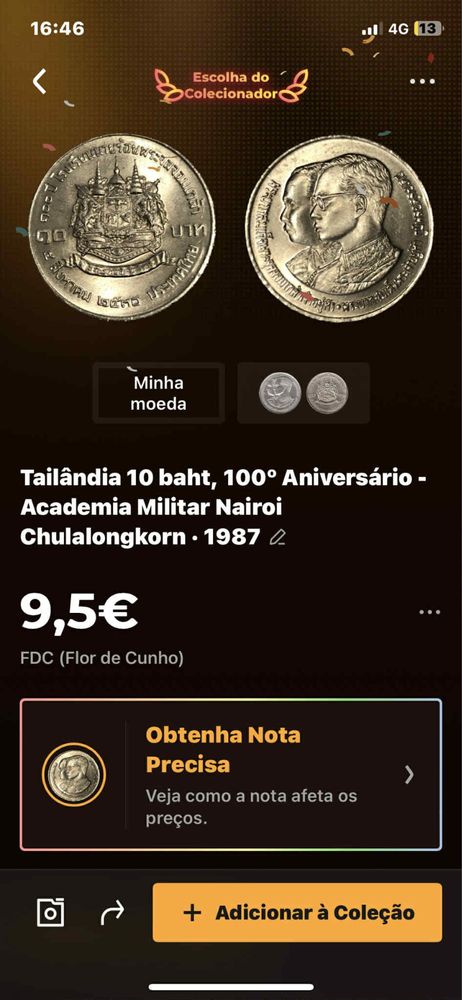Moeda da tailandia 10 baht