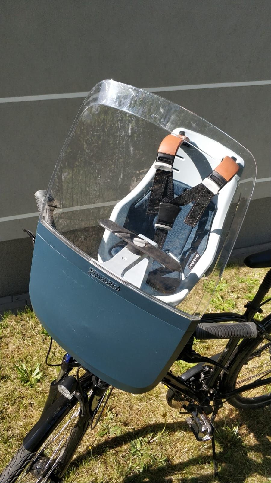Zestaw Fotelik i kask bobike na rower dla maluszka