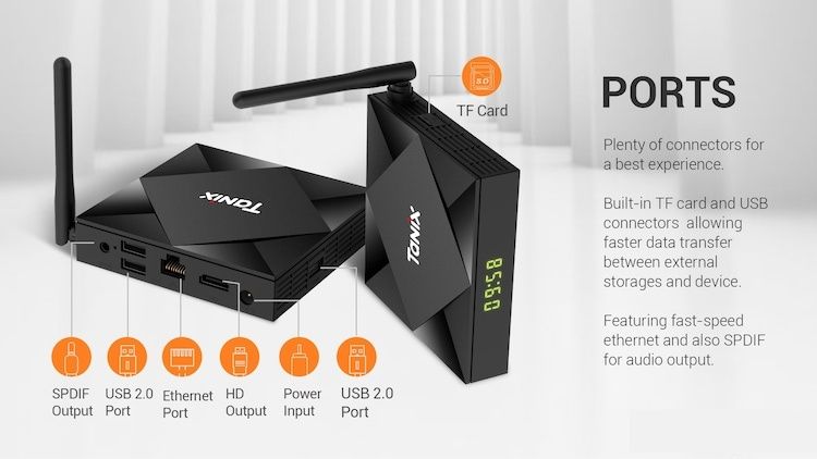 TANIX TX6S Android 10.0 TV Box 4K 4GB/32GB WiFi 5G Bluetooth 4.1