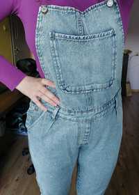 Ogrodniczki długie spodnie jeans 100% bawełna
