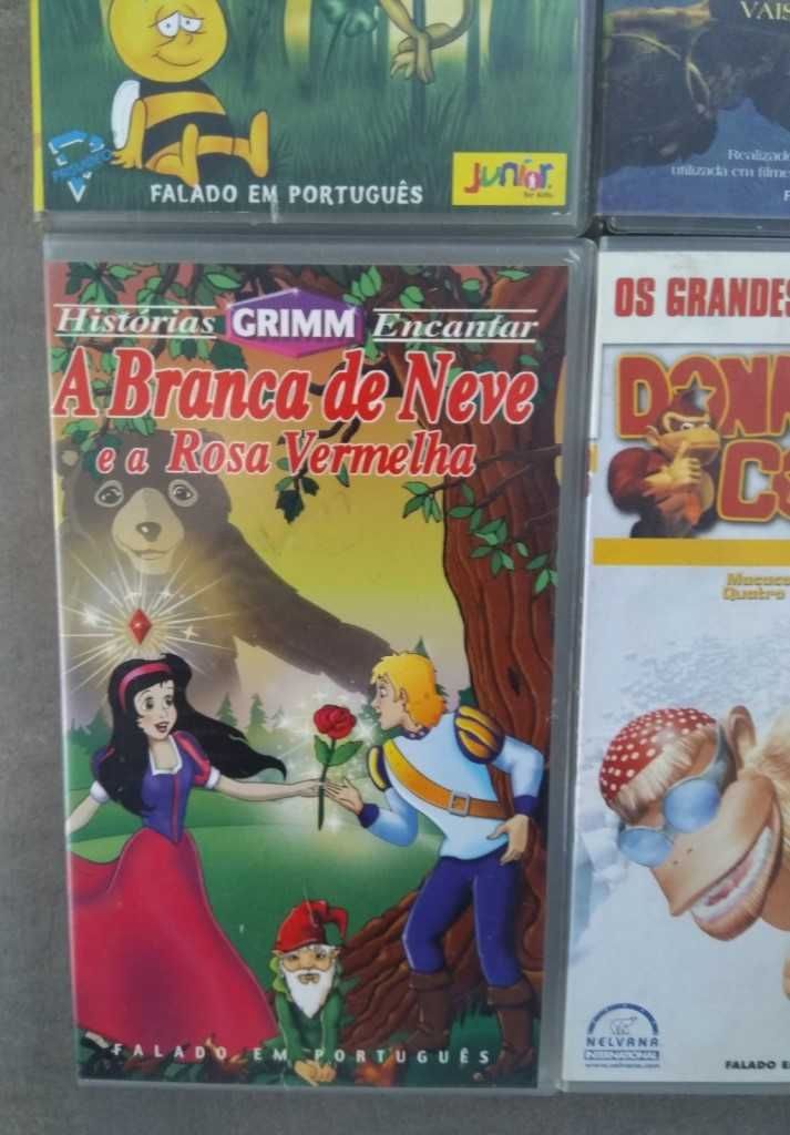 Conjunto Quatro Cassetes VHS – Desenhos Animados Clássicos