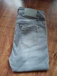 Spodnie jeansowe - stretch damskie popielate 40 Nowe