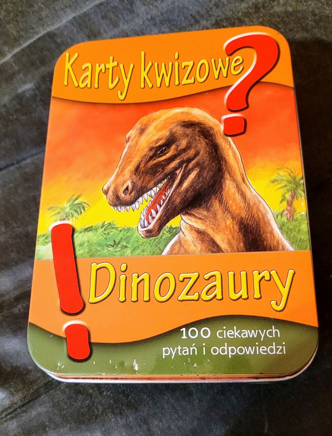 Dinozaury gra dla dzieci karty 100 pytań i odpowiedzi