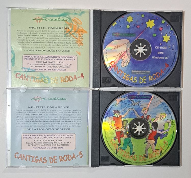 Coleção de 5 cd's de musica infantil - Cantigas de Roda