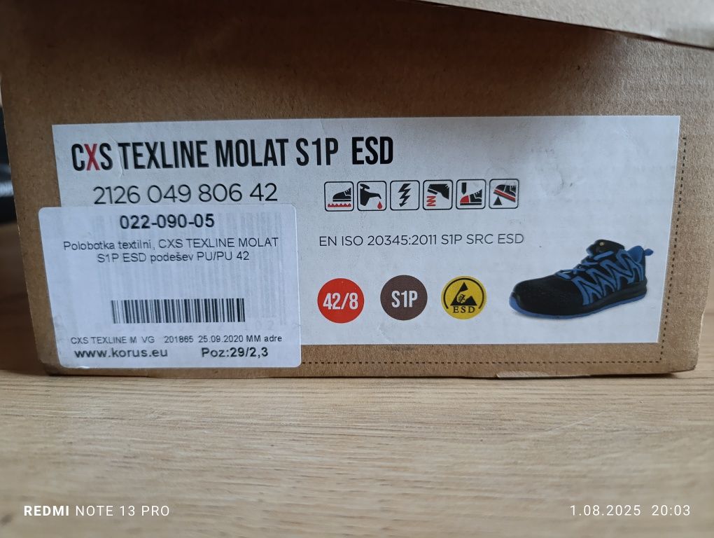 Buty robocze SP1 ESD SRC BHP rozm 42