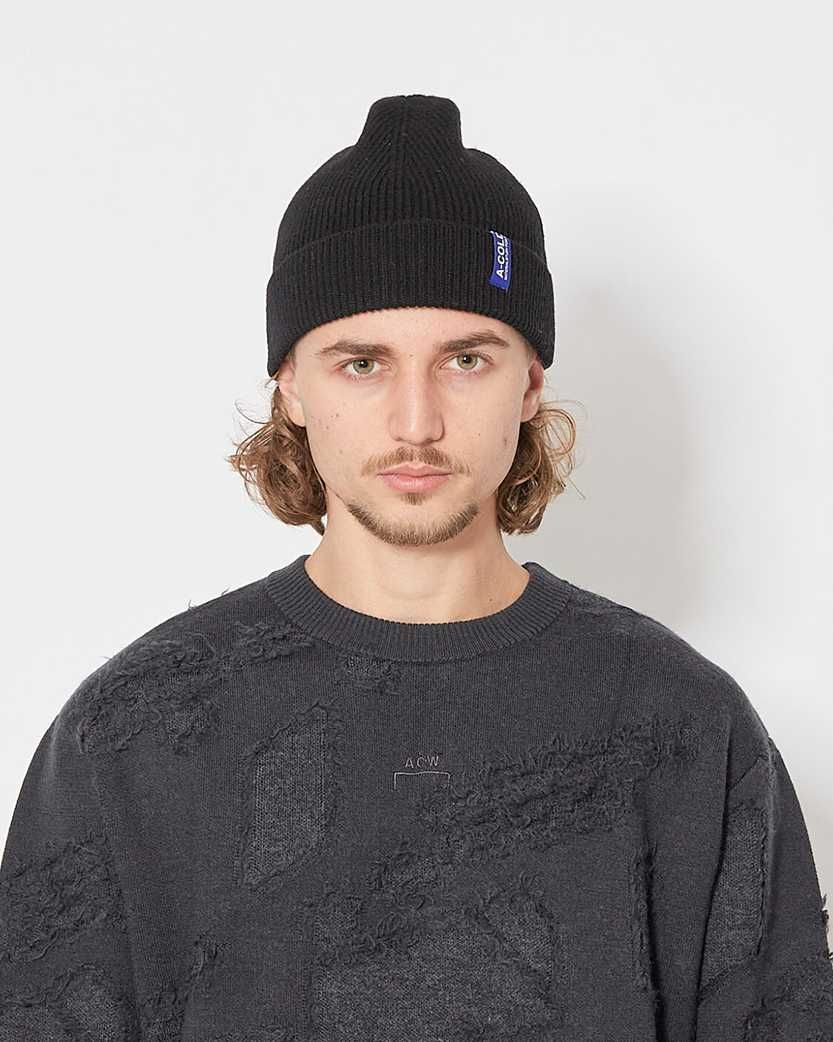 Шапка A-Cold-Wall Ribbed Structure Beanie Black