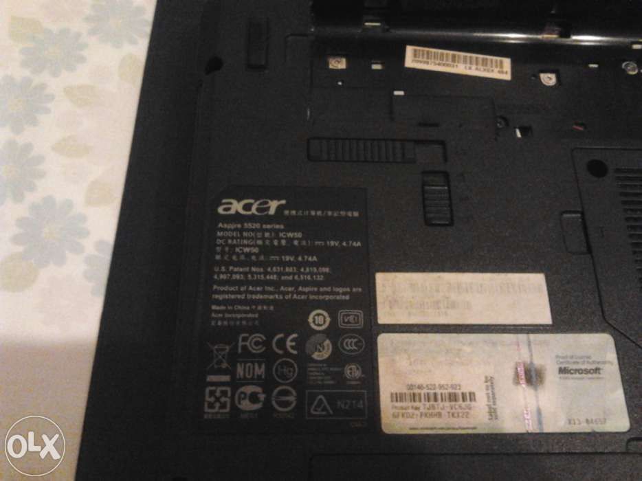 Portátil Acer Aspire 5520 Inteiro/Peças a funcionar