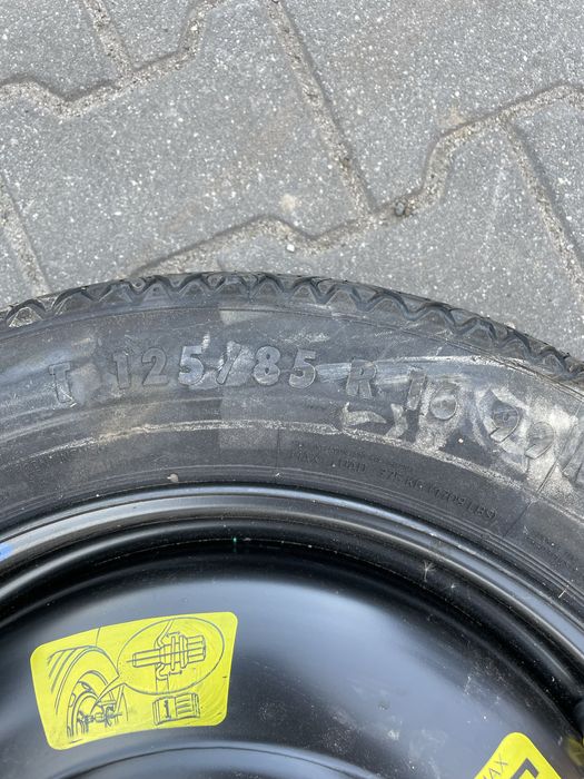 Koło dojazdowe dojazdowka 125 85 R16 Peugeot Citroen Opel 5x108 et 32.