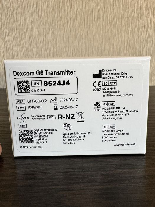 Трансмітер Dexcom G6 transmitter Декском прид 2024-2026 гарантія 90 дн
