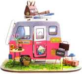 Składany Drewniany Model LED Camper pudełko,208x276 mm
