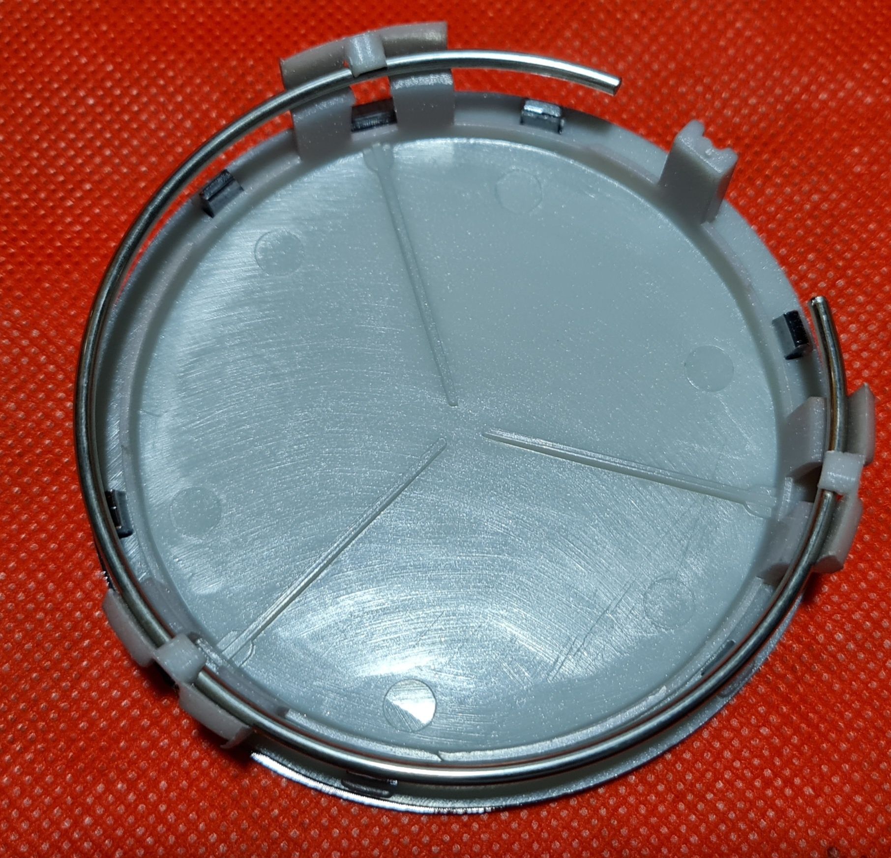 Колпачки/заглушки для дисков 75 mm Mercedes серебро и чёрный с хромом
