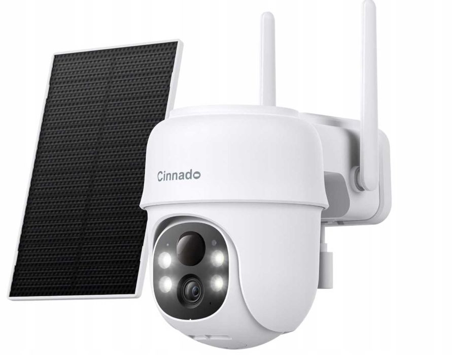 Kamera Solarna WiFi Cinnado B6 2K – Pełna Ochrona Bez Kabli! Obrotowa
