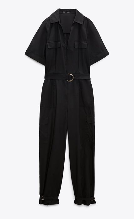 ZARA kombinezon klasyczny czarny bawełna S