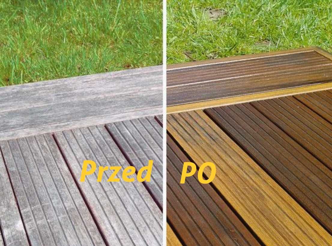 mycie ciśnieniowe kostki, drewna + piaskowanie,impregnacja hydrofobowa
