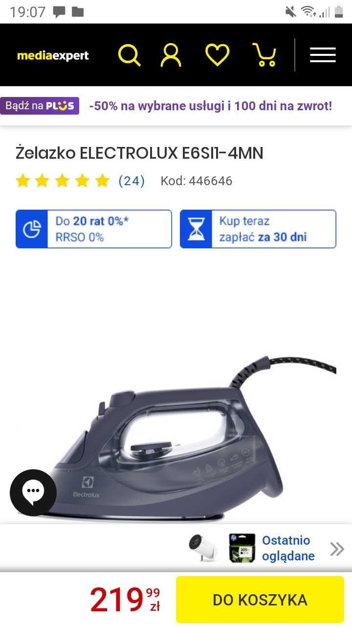 Nowe żelazko  ELECTROLUX E6SI1-4MN